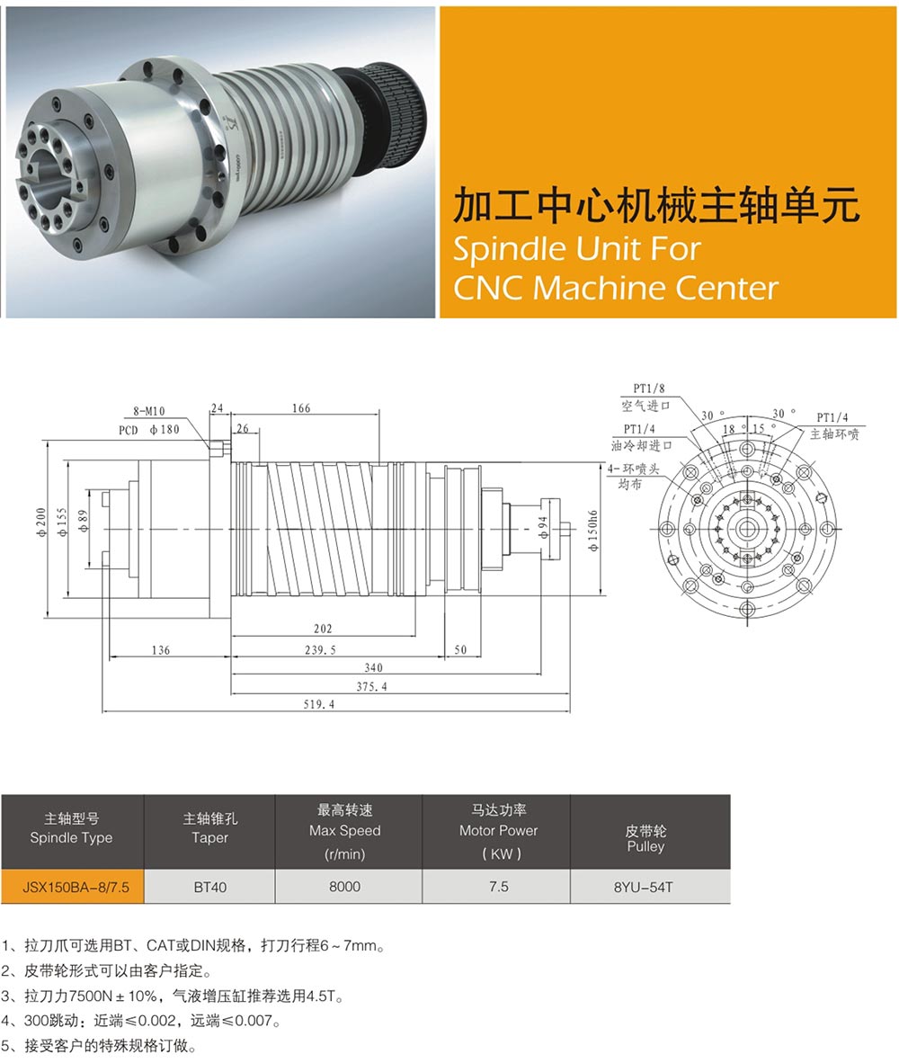 機械主軸規(guī)格